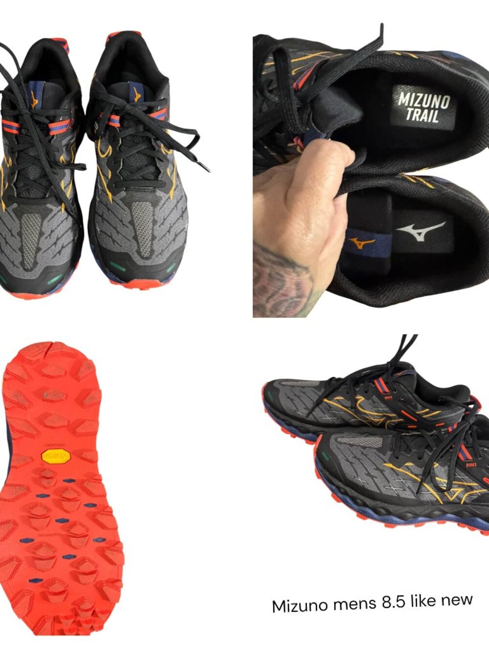 Mizuno mens 8.5 running shoes wave mujin X